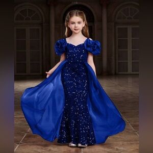 Elegant Blue Kids Dress